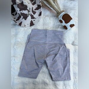 Lululemon Gray Leggings striped heathered size 8